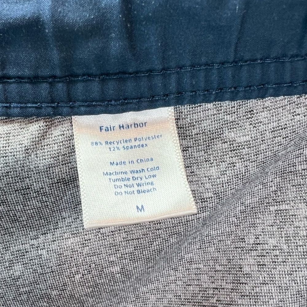 Fair Harbor Anchor Shorts Blue 3 Stripes Shorts Lined Pockets Swim Casual Medium - Picture 14 of 15